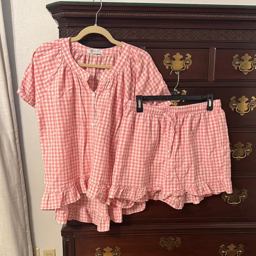 Gingham Pajama Set